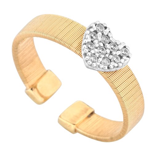 Ring Marcello Pane Woman Cashmere in Silver Zircone ANLC 008 - ANLC 008